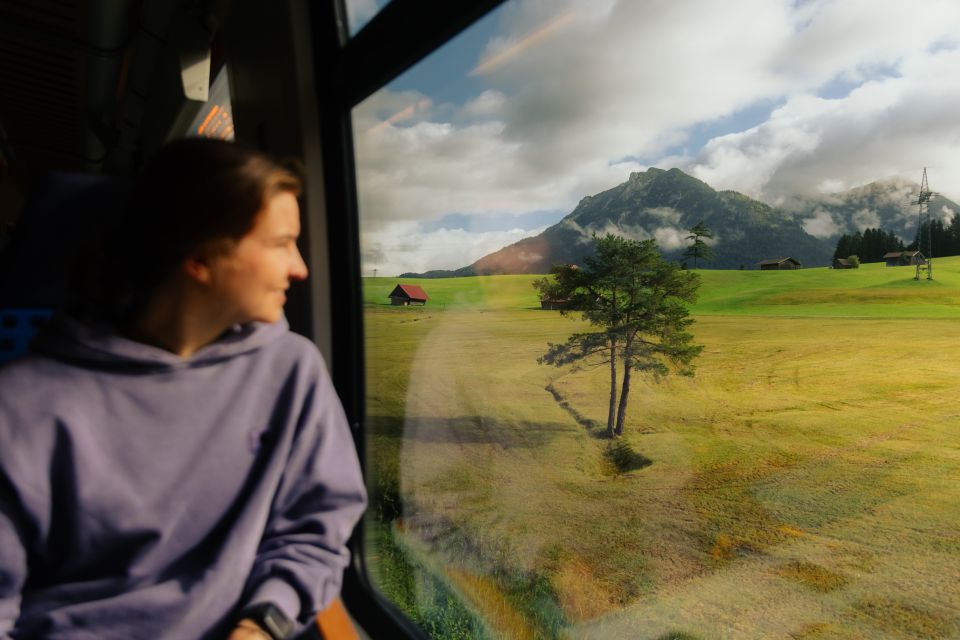 Ciesz się widokiem podczas podróży pociągiem