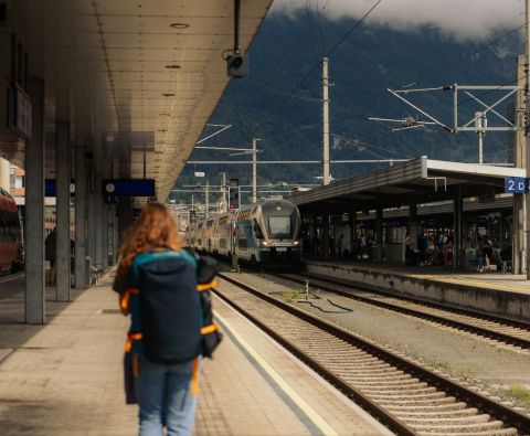 Explorer Buddy op het centraal station van Innsbruck