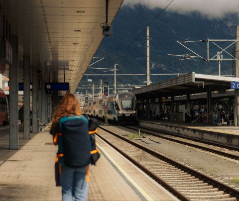 Explorer Buddy na hlavním nádraží v Innsbrucku