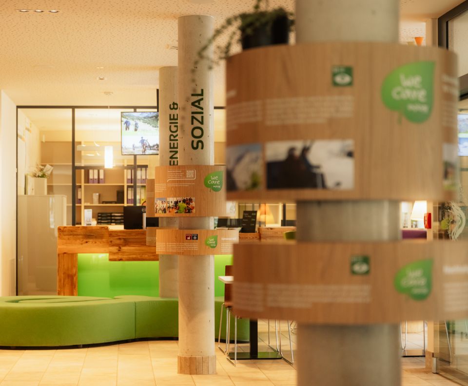 Sustainability pillars at the Explorer Hotel Stubaital