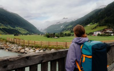 View on the way to the Explorer Hotel Stubaital