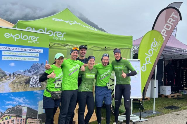 Il nostro team dell'Explorer Hotel Grüntenstafette 2025