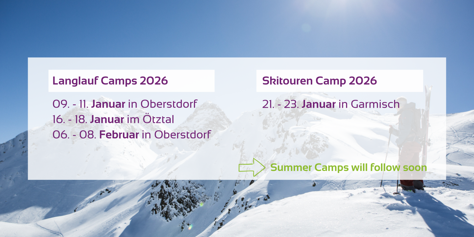 Winter Camp Termine  Explorer Hotels 2026