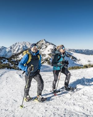Schönste Aussicht beim Schneeschuhwandern am Jenner.