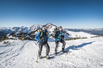 Schönste Aussicht beim Schneeschuhwandern am Jenner.