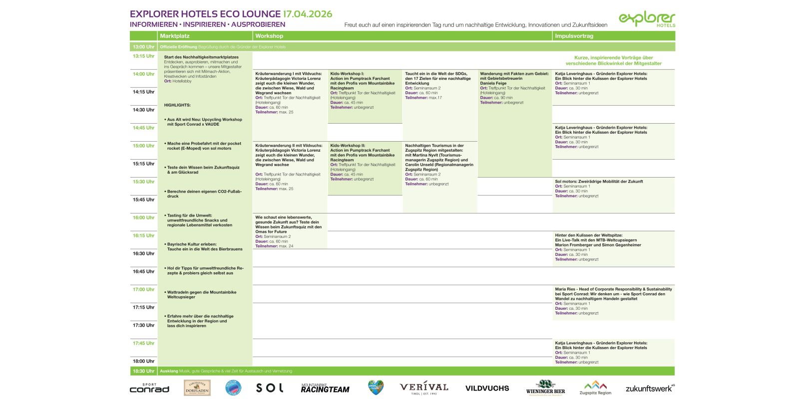 Öko Lounge 2026 Program