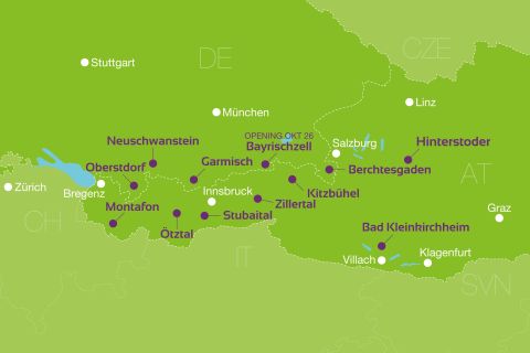 Mapa Exhs 12 lokalizacji z otwarciem w październiku