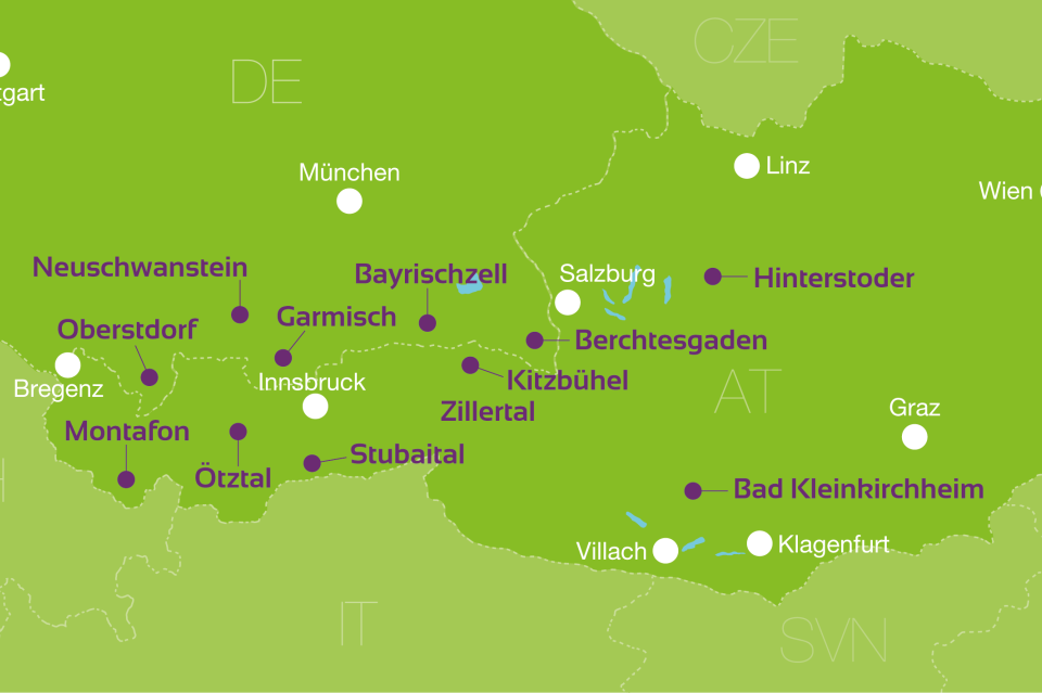 Kaart met 12 locaties, versie 1
