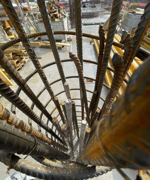 Betonwerkzaamheden aan het Explorer Hotel Bayrischzell