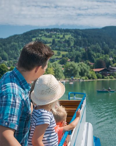 It is possible to travel across Lake Schliersee by boat.