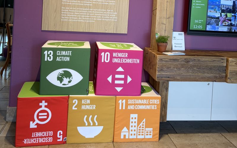SDG Würfel beim Eco Lounge Marktplatz