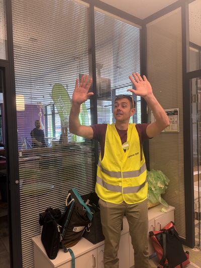 Fabian jako parkingowy