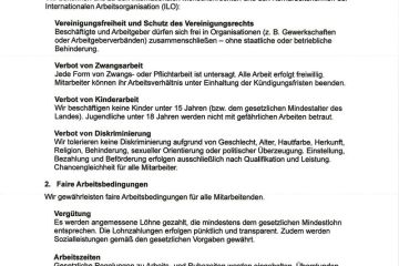 Verhaltenskodex Code of Conduct