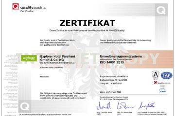 Explorer Hotel Garmisch - ISO14001 - (2025-2028)