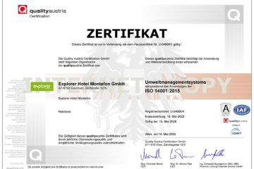 Explorer Hotel Montafon - ISO14001 - (2025-2028)