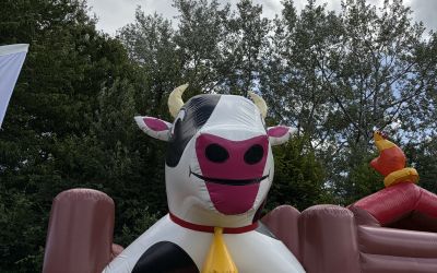 Hüpfburg auf dem Eventgelände des Ostalb Giro
