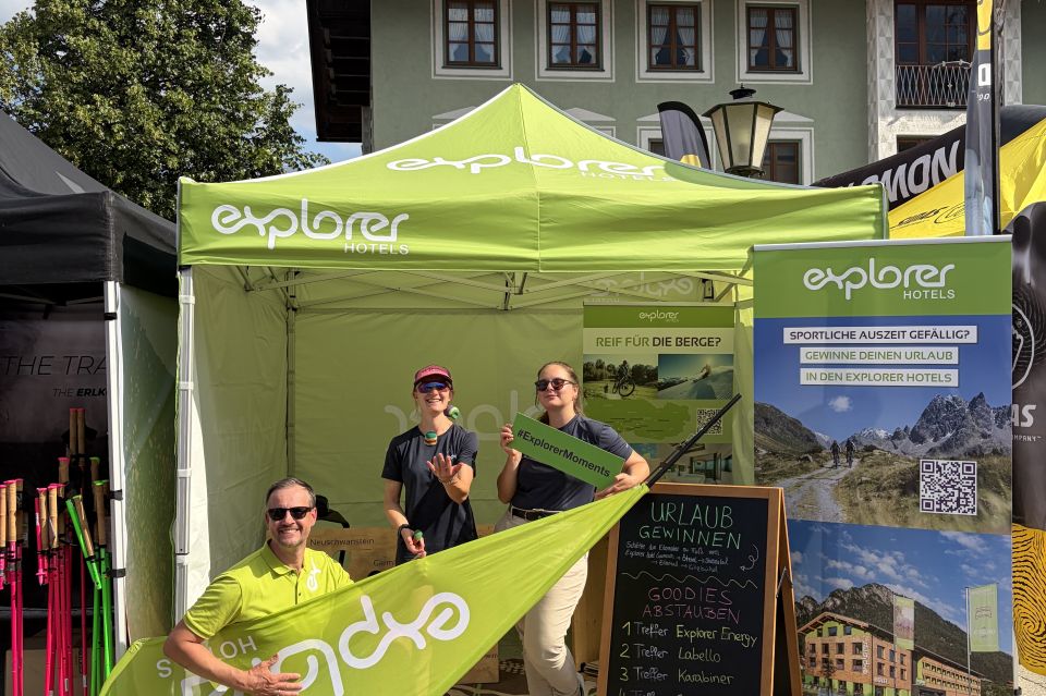 Der Explorer Hotels Stand beim Zugspitz Ultratrail