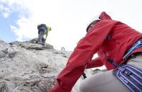 Kraft und Geschick am Klettersteig Nebelhorn im Allgäu