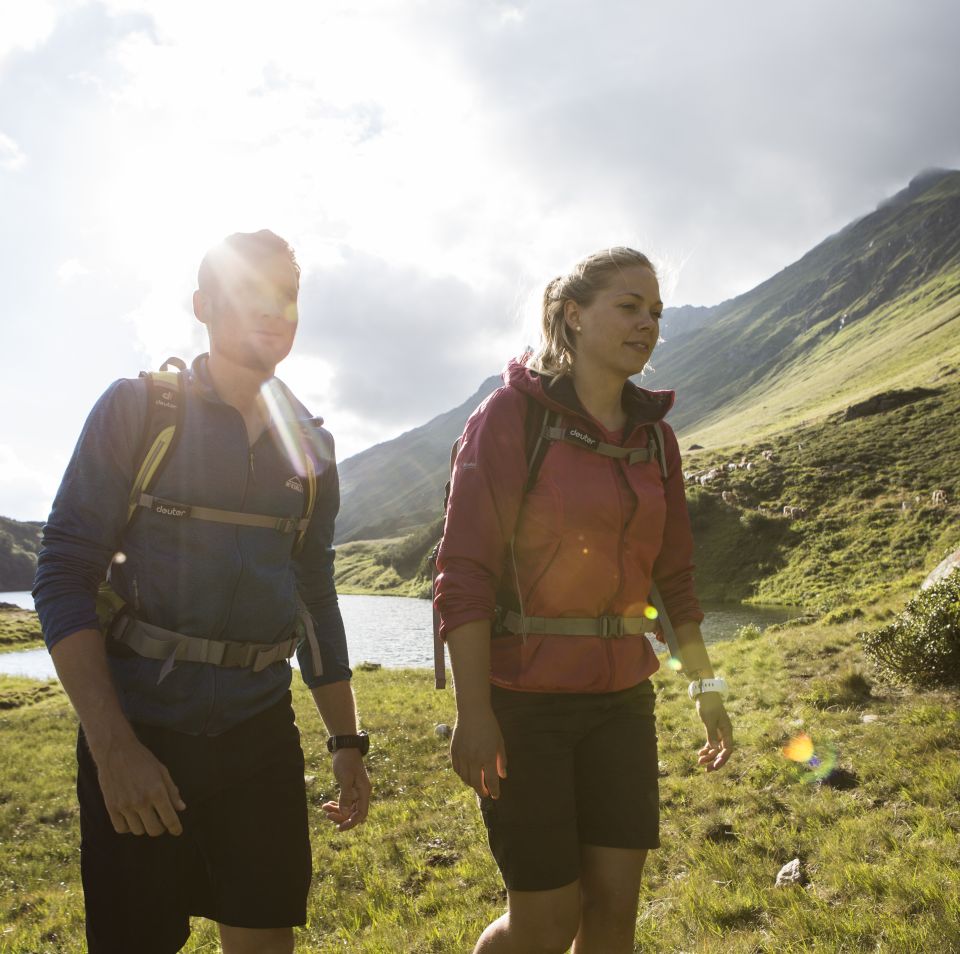 Hiking through the Austrian Alps is especially enjoyable with the sun at your back. There are fantastic hikes and mountain tours around the Explorer Hotel Montafon in Gaschurn.