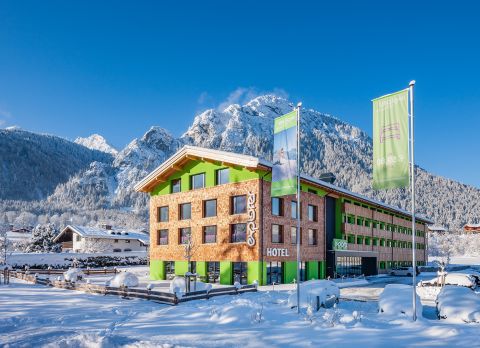 From the Explorer Hotels you have a fantastic winter view on the surrounding alps.