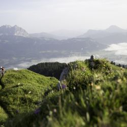 Schwierige Mountainbiketour am Harschbichl