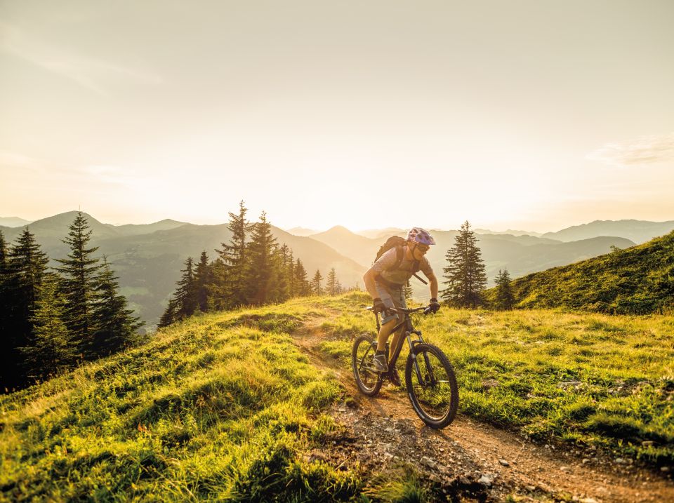 Mountain bikers will find plenty to enjoy on the numerous cycle paths and trails around St. Johann in the Kitzbühel Alps.