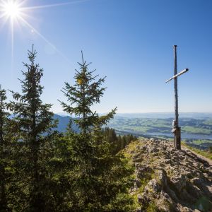 Unterwegs auf dem Gipfel der Alpspitze im Ostallgäu
