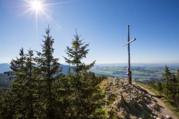 Unterwegs auf dem Gipfel der Alpspitze im Ostallgäu