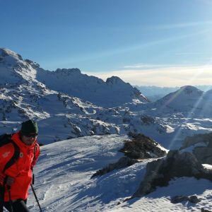 Super Wetter und tolles Panorama bei der Skitour am Rossfeld