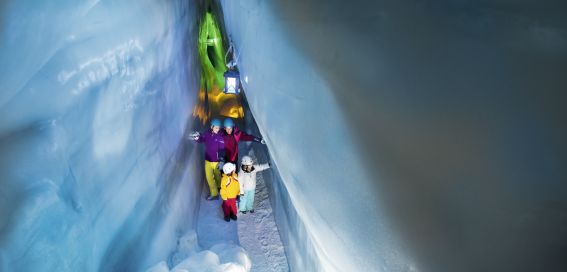 Die blaue Kammer im Natur Eis Palast im Zillertal