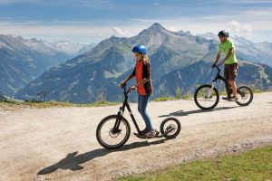 Der Bergroller ist eine tolle Alternative zum Wandern und Mountainbiken. Einfach oben ausleihen und runterdüsen.