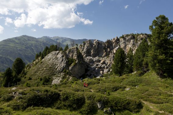 Imposante Berge und grüne Hänge im Zillertal