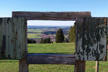 Ausblick vom Wasserfallweg in Nesselwang im Allgäu