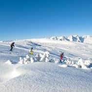 Skifahren vor toller Kulisse in Hinterstoder