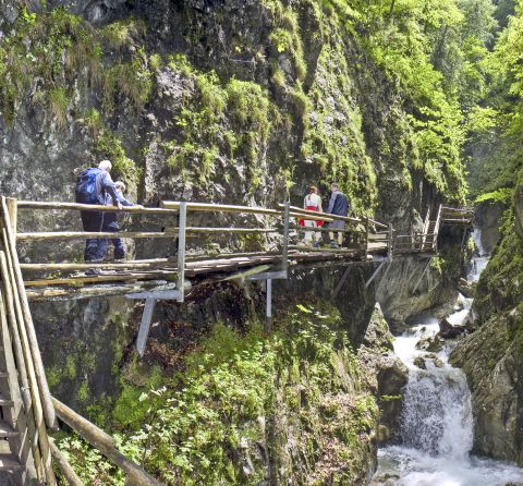 Natural spectacle in the Dr. Vogelgesang Gorge Whatever the weather, the Dr. Vogelgesang Gorge is a true natural spectacle and a great destination for your Explorer holiday in Hinterstoder in Upper Austria.