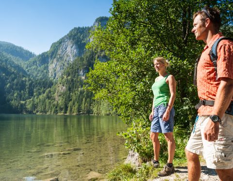 Verfris uzelf tijdens uw wandeling in de Gleinkersee en geniet van het fantastische panorama.