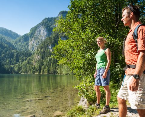 Osvěžte se během túry u jezera Gleinkersee a užijte si fantastické panorama.