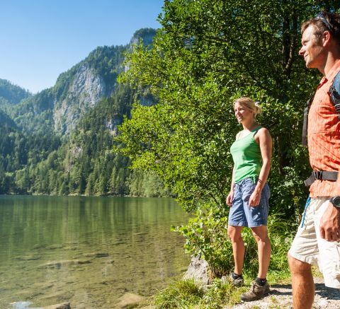 Frissítse fel magát a Gleinkersee-tavi túra során, és élvezze a fantasztikus panorámát.