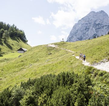 Wanderung in Richtung Halsalm vor dem Hohen Gerstfeld