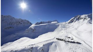 Ausblick vom Gletscher in Sölden