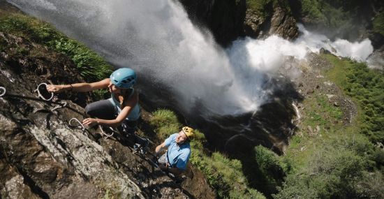 Nervenkitzel am Klettersteig Stuibenfall