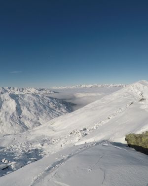 Panorama Ausblick vom Pfaffenbichl über das Zillertal