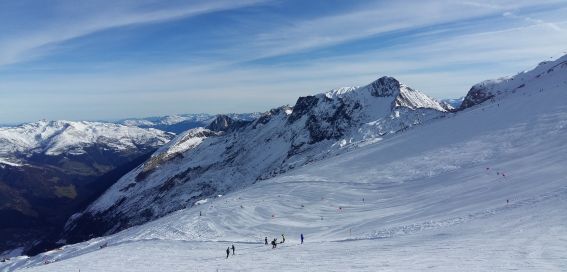 Skifahren auf dem Hintertuxer Gletscher