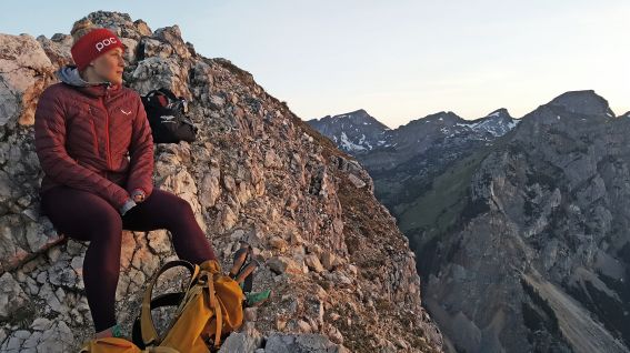Explorer Buddy Chiara bei ihrer Sonnenaufgangstour zum Ebner Joch im Inntal