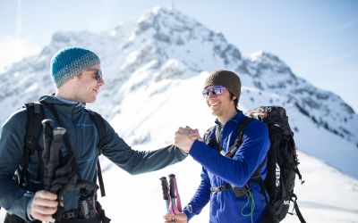 What a joy it is to reach the top of a ski tour in Tyrol and finally enjoy the magnificent view of the Kitzbühel Alps.