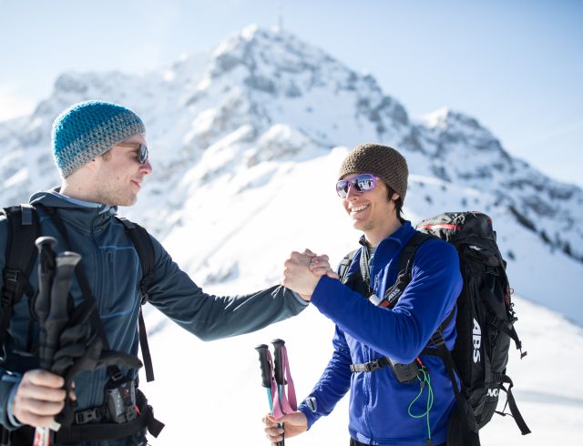 What a joy it is to reach the top of a ski tour in Tyrol and finally enjoy the magnificent view of the Kitzbühel Alps.