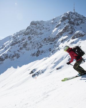 Abfahrtsspaß nach einer Skitour in Tirol