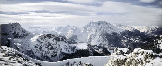 Bergpanorama Berchtesgadener Land im Winter