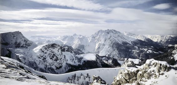 Bergpanorama Berchtesgadener Land im Winter