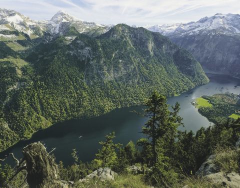 Uitzicht op de Königssee vanaf de Archenkanzel